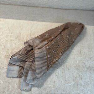 Calvin Klein Women’s Handkerchief/Scarf. Tan and Pale Blue Cotton